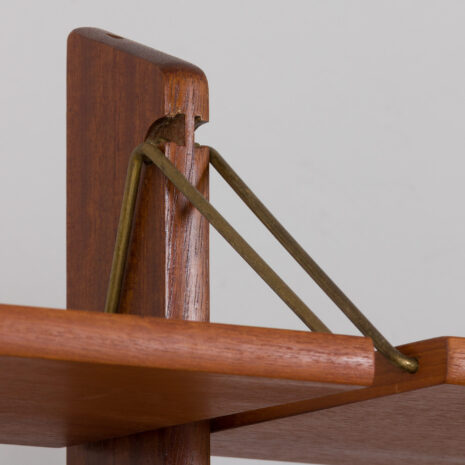 22431 Three Bay Ergo Wall Unit in teak w. cocktail cabinet and modular shelving by J. Texmon and E. Blindheim for Blindheim Mobelfabrikk, 1960s-25 Three Bay Ergo Wall Unit in teak w