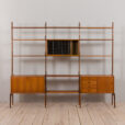 Three Bay Ergo Wall Unit in teak w