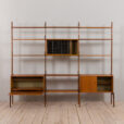 Three Bay Ergo Wall Unit in teak w