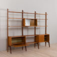 Three Bay Ergo Wall Unit in teak w