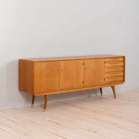 22468-Skandynawski-teak-długie-sideboard-z-5-Arne-Vodder-stylu-szuflady-Norwegia-1970s-4 Skandynawski długi kredens z drewna tekowego z szufladami w stylu Arne Voddera