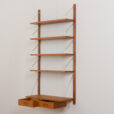 22427 Teak entry wall unit by PS system, Preben Sorensen, Denmark 1960s-5