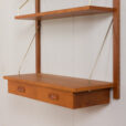 22427 Teak entry wall unit by PS system, Preben Sorensen, Denmark 1960s-7