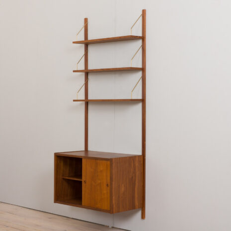22449 Modular shelving system by Preben Sorensen in dark teak teak, 3 shelves and a floating cabinet, Denmark 1960s-6 22449 Modular shelving system by Preben Sorensen in dark teak teak, 3 shelves and a floating cabinet, Denmark 1960s-6