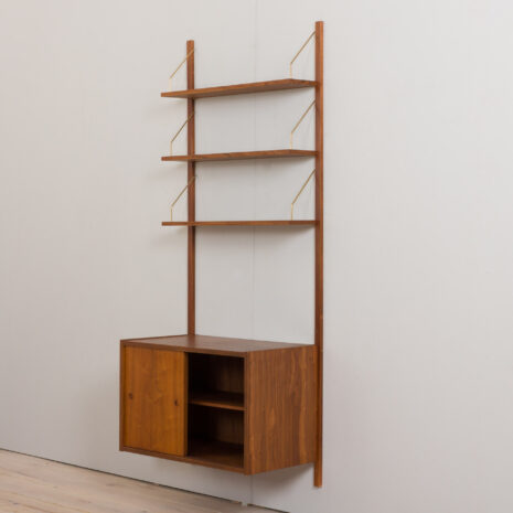22449 Modular shelving system by Preben Sorensen in dark teak teak, 3 shelves and a floating cabinet, Denmark 1960s-7 22449 Modular shelving system by Preben Sorensen in dark teak teak, 3 shelves and a floating cabinet, Denmark 1960s-7