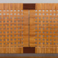22465 Teak and cane queen size bed by Hans Wegner, Getama, 1960s