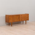 22469 Buffet scandinave vintage avec 3 tiroirs et portes coulissantes, années 1960