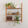 22470.A Danish wall unit in teak - modular shelving system 3 shelves in Cadovius PS System Sorensen style-1
