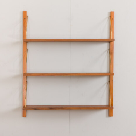 22470.A Danish wall unit in teak - modular shelving system 3 shelves in Cadovius PS System Sorensen style-3 22470.A Danish wall unit in teak - modular shelving system 3 shelves in Cadovius PS System Sorensen style-3