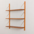 22470.A Danish wall unit in teak - modular shelving system 3 shelves in Cadovius PS System Sorensen style-4