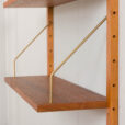 22470.A Danish wall unit in teak - modular shelving system 3 shelves in Cadovius PS System Sorensen style-5