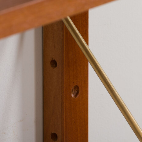 22470.B Danish wall unit in teak - modular shelving system 6 shelves in Cadovius PS System Sorensen style-10 22470.B Danish wall unit in teak - modular shelving system 6 shelves in Cadovius PS System Sorensen style-10