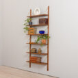 22470.B Danish wall unit in teak - modular shelving system 6 shelves in Cadovius PS System Sorensen style-2