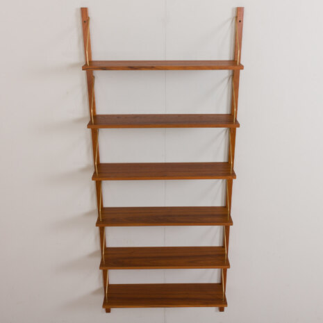 22470.B Danish wall unit in teak - modular shelving system 6 shelves in Cadovius PS System Sorensen style-6 22470.B Danish wall unit in teak - modular shelving system 6 shelves in Cadovius PS System Sorensen style-6