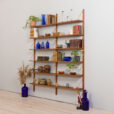 22470.C Danish 2 bay wall unit in teak - modular shelving system 12 shelves in Cadovius PS System Sorensen style-2