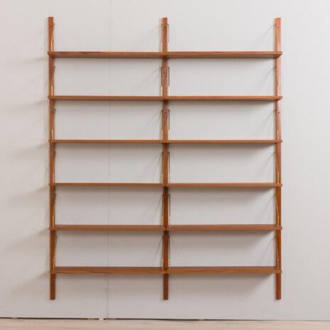 22470.C Danish 2 bay wall unit in teak - modular shelving system 12 shelves in Cadovius PS System Sorensen style-3 22470.C Danish 2 bay wall unit in teak - modular shelving system 12 shelves in Cadovius PS System Sorensen style-3