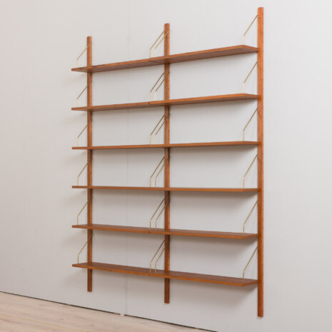 22470.C Danish 2 bay wall unit in teak - modular shelving system 12 shelves in Cadovius PS System Sorensen style-4 22470.C Danish 2 bay wall unit in teak - modular shelving system 12 shelves in Cadovius PS System Sorensen style-4