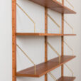 22470.C Danish 2 bay wall unit in teak - modular shelving system 12 shelves in Cadovius PS System Sorensen style-5
