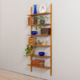 22471.A Danish wall unit in oak 6 modular shelves system in Cadovius PS System Sorensen style-2
