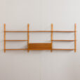 22471.B Danish wall unit in oak - modular shelving system 7 shelves and magazine display shelf in Cadovius PS System Sorensen style-15