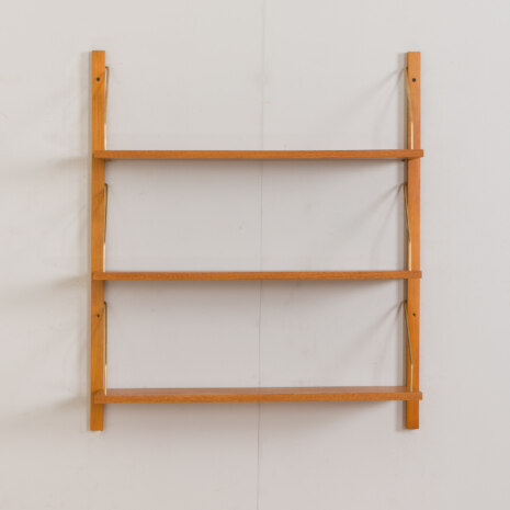 22471.D Danish wall unit in oak - modular shelving system 3 shelves in Cadovius PS System Sorensen style-3 22471.D Danish wall unit in oak - modular shelving system 3 shelves in Cadovius PS System Sorensen style-3