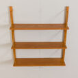 22471.D Danish wall unit in oak - modular shelving system 3 shelves in Cadovius PS System Sorensen style-5