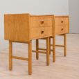 22476 Para zabytkowych dębowych szafek nocnych, Dania 1960s -6