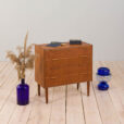 22478 Vieille commode danoise en teck avec 4 tiroirs, années 1960-1