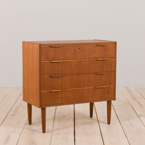22478 Vintage teak Danish dresser with 4 drawers, 1960s-2 22478 Vintage teak Danish dresser with 4 drawers, 1960s-2