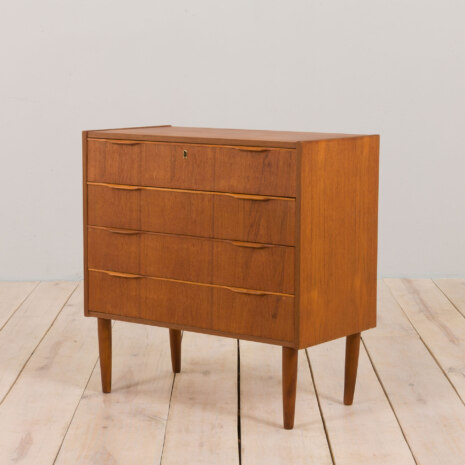 22478 Vintage teak Danish dresser with 4 drawers, 1960s-5 22478 Vintage teak Danish dresser with 4 drawers, 1960s-5