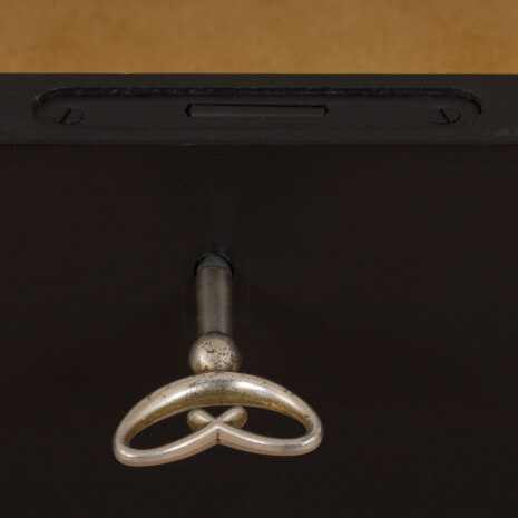 22484 Bureau vintage scandinave en teck avec 3 tiroirs verrouillables et détails en noir mat, 1970-10 22484 Bureau vintage scandinave en teck avec 3 tiroirs verrouillables et détails en noir mat, 1970-10