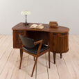 22413 Mid-Century Danish Rosewood Desk with bar compartment by Kai Kristiansen, 1950s-1