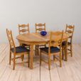 22420 Set of five oak razor chairs by H. Kjærnulf 1960s-1