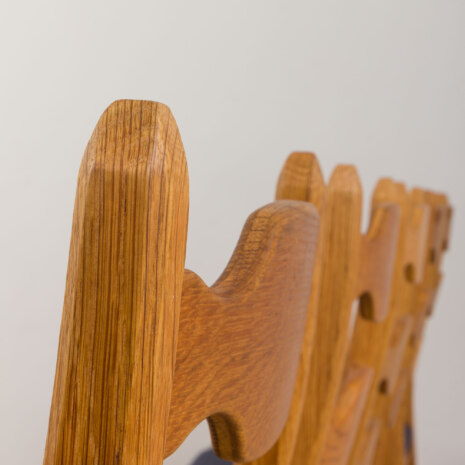 22420 Set of five oak razor chairs by H. Kjærnulf 1960s-10 22420 Set of five oak razor chairs by H. Kjærnulf 1960s-10