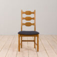 22420 Set of five oak razor chairs by H. Kjærnulf 1960s-12