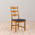 22420 Set of five oak razor chairs by H. Kjærnulf 1960s-13
