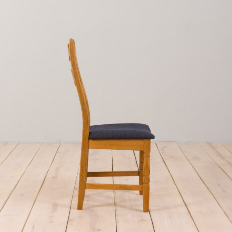 22420 Set of five oak razor chairs by H. Kjærnulf 1960s-14 22420 Set of five oak razor chairs by H. Kjærnulf 1960s-14