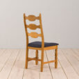 22420 Set of five oak razor chairs by H. Kjærnulf 1960s-15