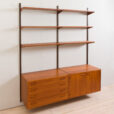 22442 Vintage modular Danish bookcase - wall shelving in teak w. cabinet and a dresser by K. Kristiansen 1960s-10
