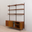 22442 Vintage modular Danish bookcase - wall shelving in teak w. cabinet and a dresser by K. Kristiansen 1960s-5