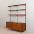 22442 Vintage modular Danish bookcase - wall shelving in teak w. cabinet and a dresser by K. Kristiansen 1960s-9