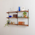 22444 Two bay Kai Kristiansen FM Wall Unit in teak with 6 shelves, Denmark 1960s-2