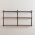 22444 Two bay Kai Kristiansen FM Wall Unit in teak with 6 shelves, Denmark 1960s-3