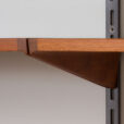 22444 Two bay Kai Kristiansen FM Wall Unit in teak with 6 shelves, Denmark 1960s-6