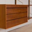 22445 Poul Cadovious two bay teak wall unit for Cado, 1960s-10
