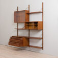 22445 Poul Cadovious two bay teak wall unit for Cado, 1960s-7
