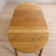 22459.1 Owalny dębowy stół do jadalni w stylu vintage projektu H. Kjaernulf, 2 wysuwane skrzydła, lata 1960-8