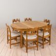 22459.2 Set of six Danish oak razor chairs, H. Kjærnulf for EG Kvalitetsmøbler 1960s-1