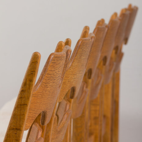 22459.2 Set of six Danish oak razor chairs, H. Kjærnulf for EG Kvalitetsmøbler 1960s-7 22459.2 Set of six Danish oak razor chairs, H. Kjærnulf for EG Kvalitetsmøbler 1960s-7
