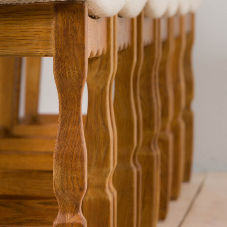 22459.2 Set of six Danish oak razor chairs, H. Kjærnulf for EG Kvalitetsmøbler 1960s-8 22459.2 Set of six Danish oak razor chairs, H. Kjærnulf for EG Kvalitetsmøbler 1960s-8